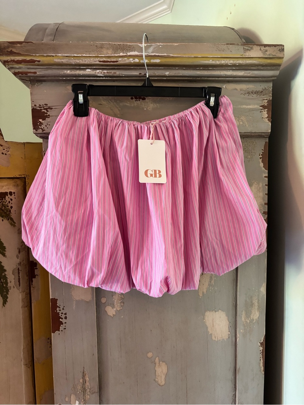 Gianni Bini Pink Striped Bubble skirt